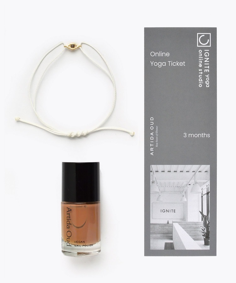 [I am donation] IGNITE YOGA×ARTIDA OUD YOGA&NAIL&evil eye white bracelet