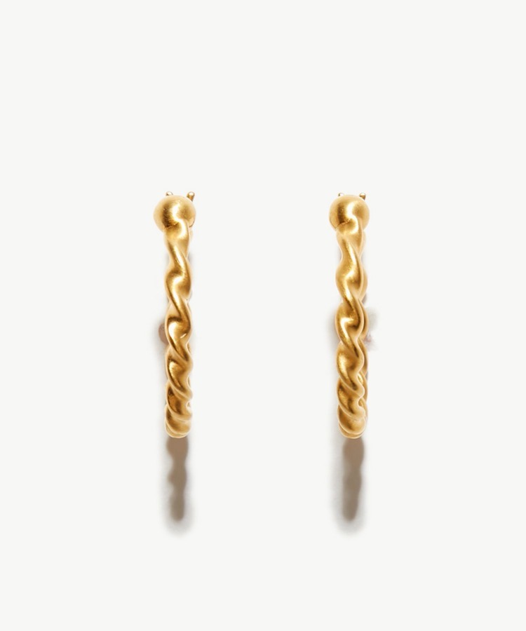 [ancient] twisted hoop pierced earring