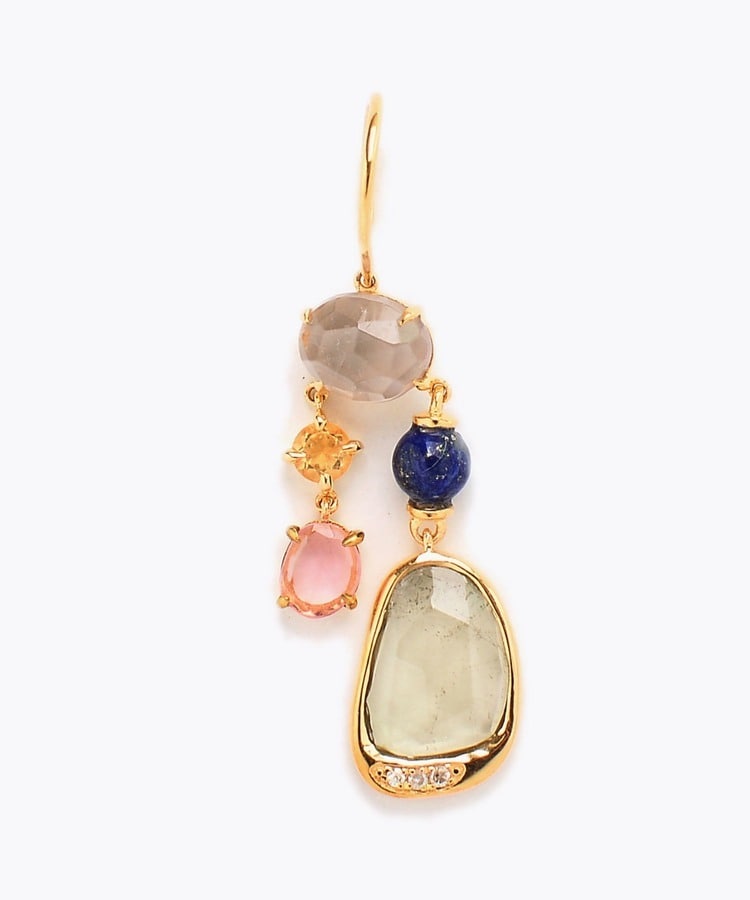 [elafonisi] 【5th Anniversary Limited】One of a kind multi tourmaline chandelier single pierced earring