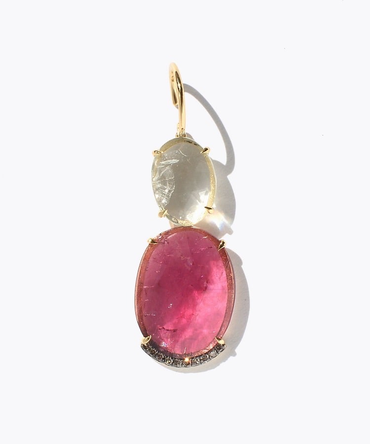 [elafonisi] One of a kind assorted tourmaline single pierced earring