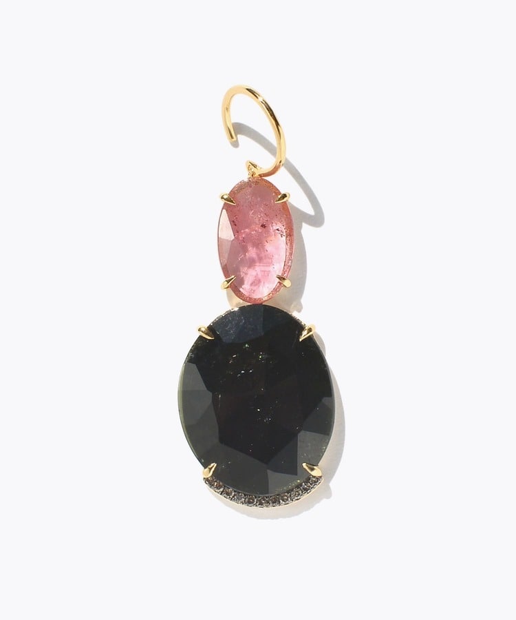 [elafonisi] One of a kind assorted tourmaline single pierced earring