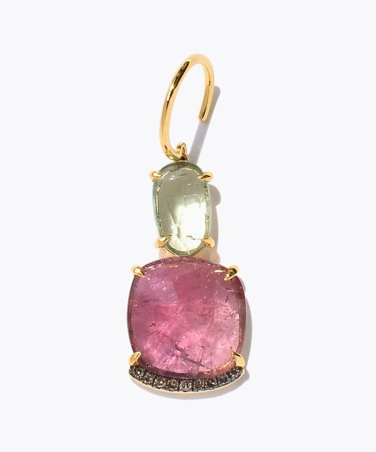 [elafonisi] One of a kind assorted tourmaline single pierced earring