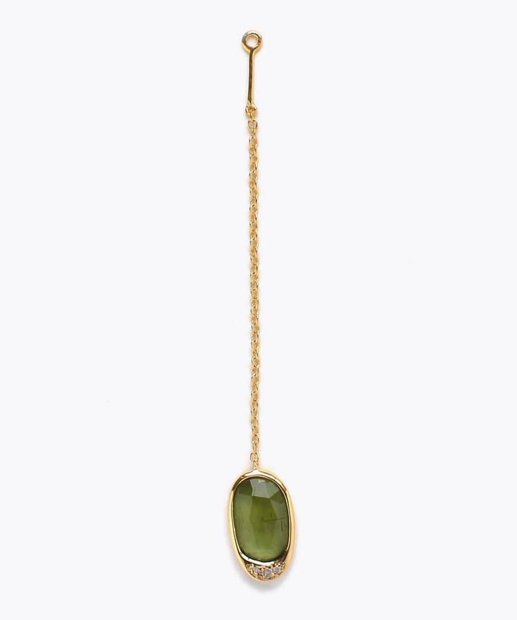 [elafonisi] 【5th Anniversary Limited】One of a kind multi tourmaline single ear charm