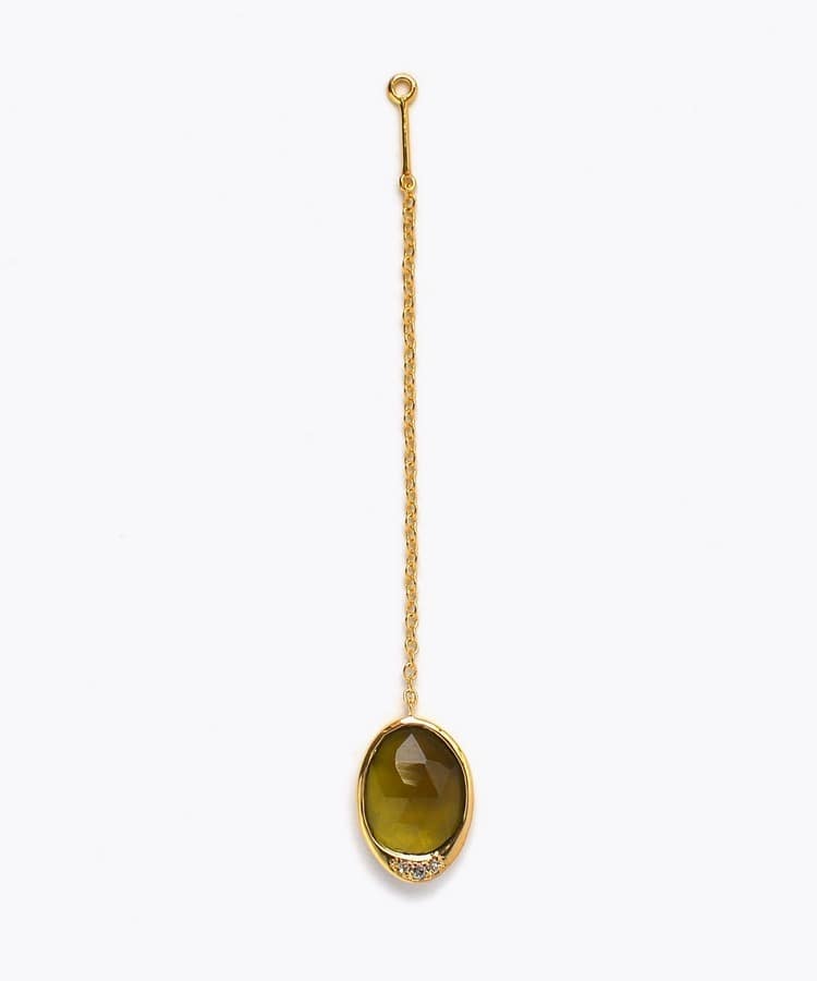 [elafonisi] 【5th Anniversary Limited】One of a kind multi tourmaline single ear charm