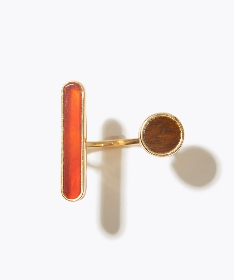 [ancient] carnelian tiger eye flat open ring