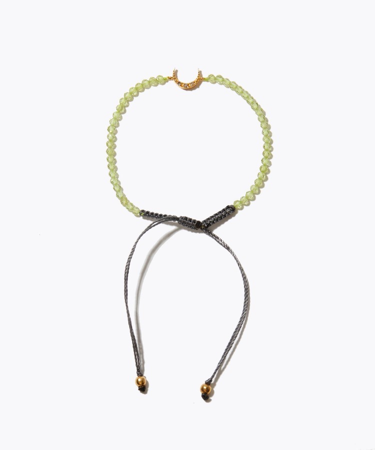 [I am donation] peridot moon bead bracelet