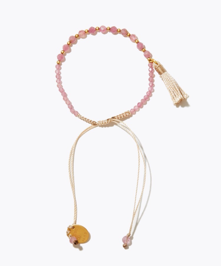 [I am donation] MAISON N.H PARIS x Vermeil par iena pink tourmaline fringe bracelet
