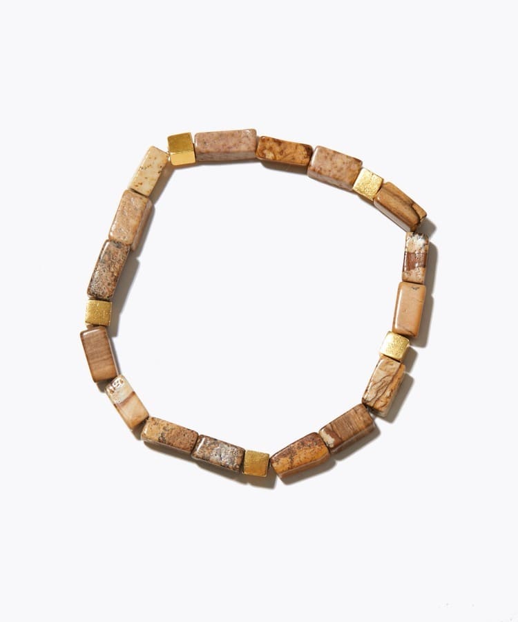 [amulette] [Dispel insecurity and protect yourself]jasper cube bracelet
