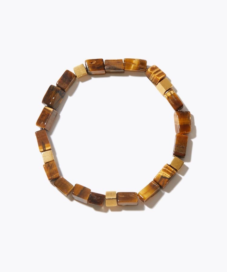 [amulette] [Spot the essence and seize success]tiger eye cube bracelet