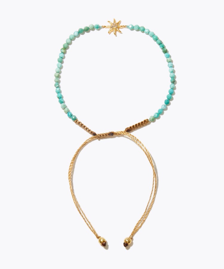 [I am donation] turquoise sun bead bracelet