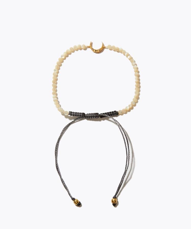 [I am donation] MOP moon bead bracelet
