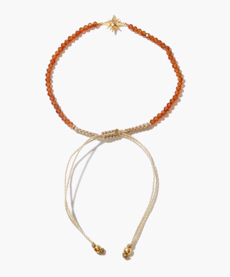 [I am donation] hessonite garnet star beads bracelet