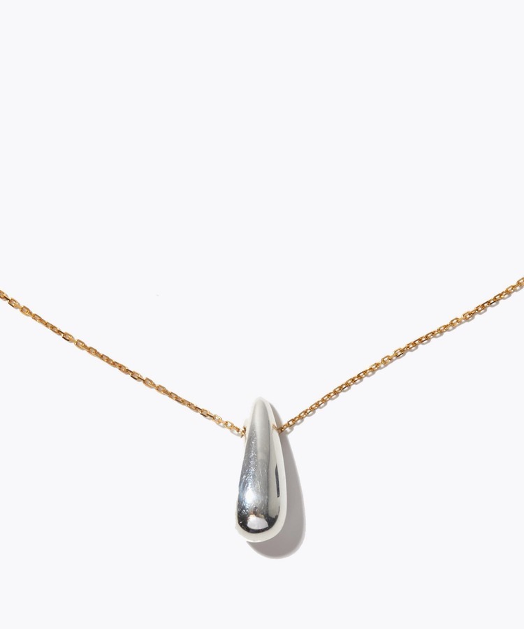 [bone] droplet bi-color necklace