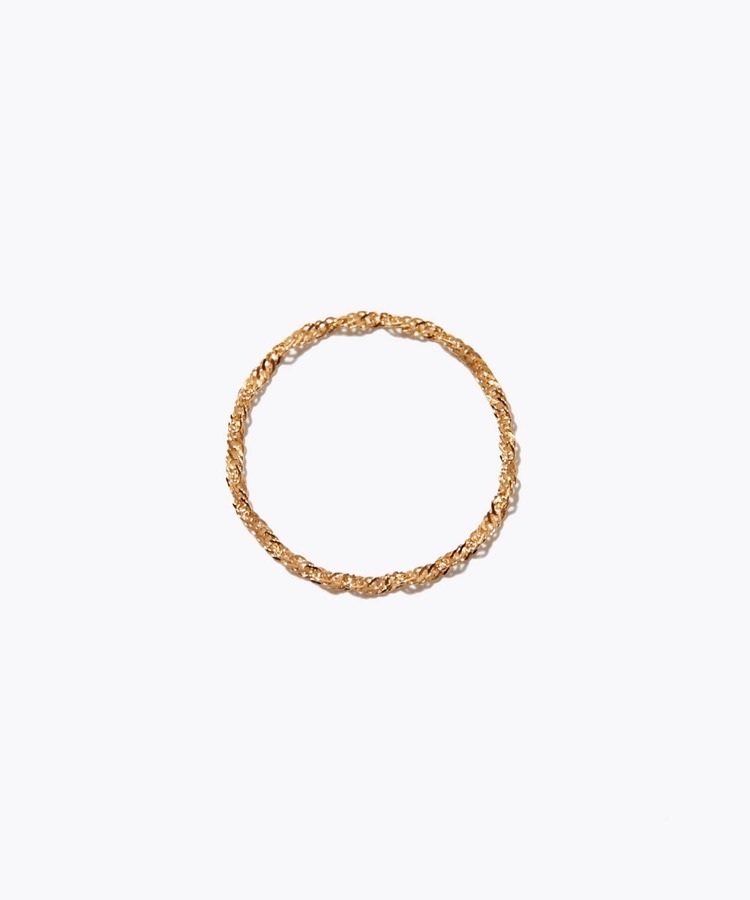 [basic] K18 screw chain ring