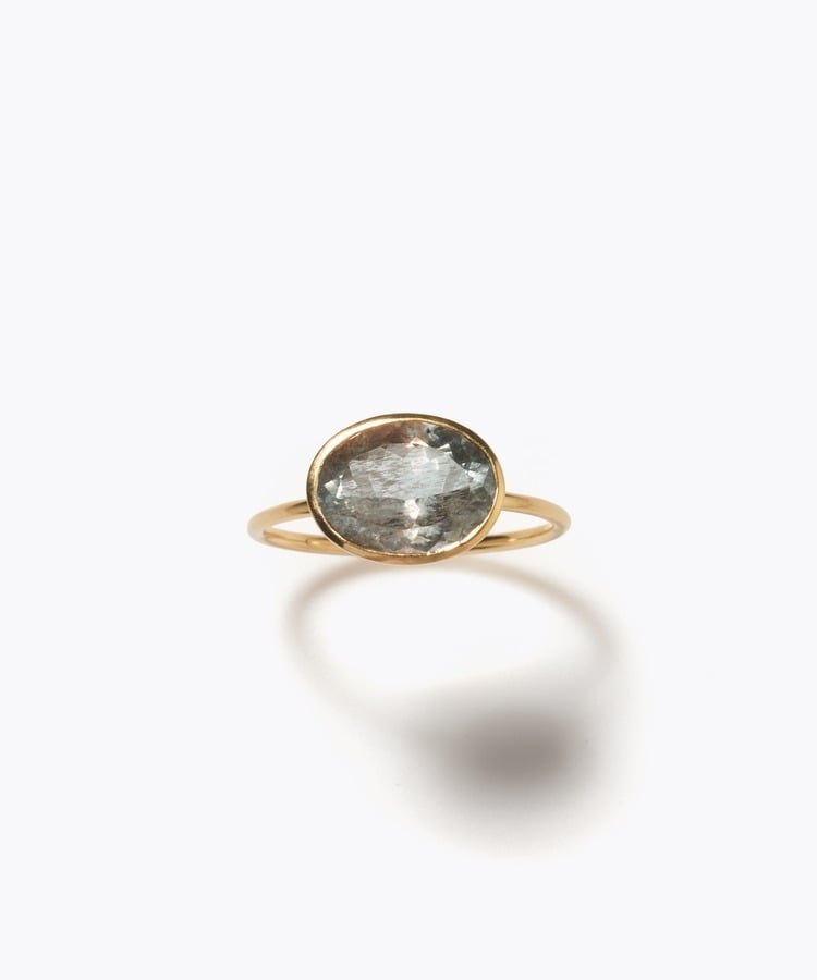 [eden] One of a kind moss aquamarine rin