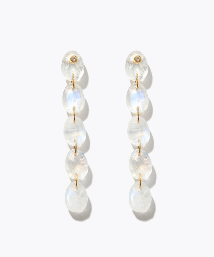 [eden] moonstone tear drops pierced earring