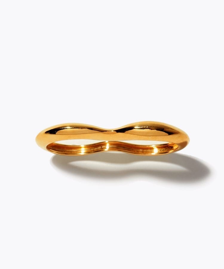 [bone] cloud double finger ring