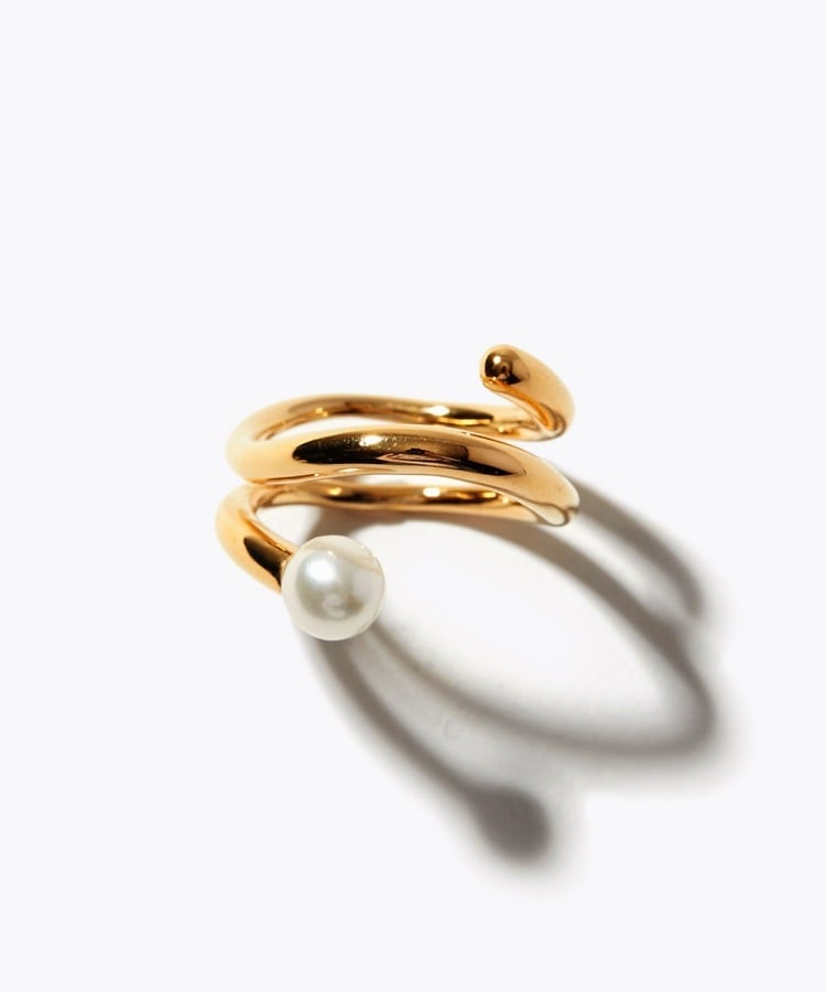 [philia] akoya pearl spiral ring