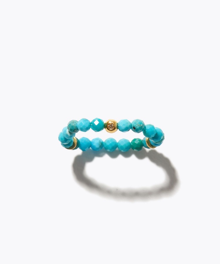 [amulette] [A talisman for courage and prosperity]turquoise diamond ring
