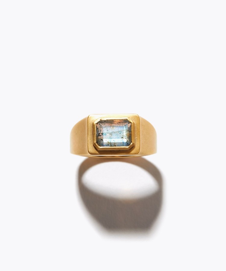 [eden] labradorite signet ring