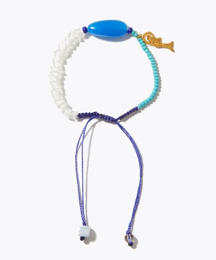 [I am donation] blue MIX block mermaid bracelet