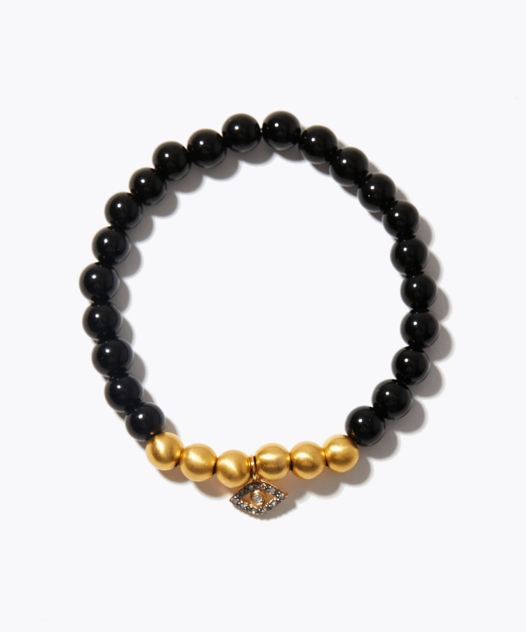 [amulette] [Drive away evil spirits and lead to the achievement of goals]onyx evil eye bracelet