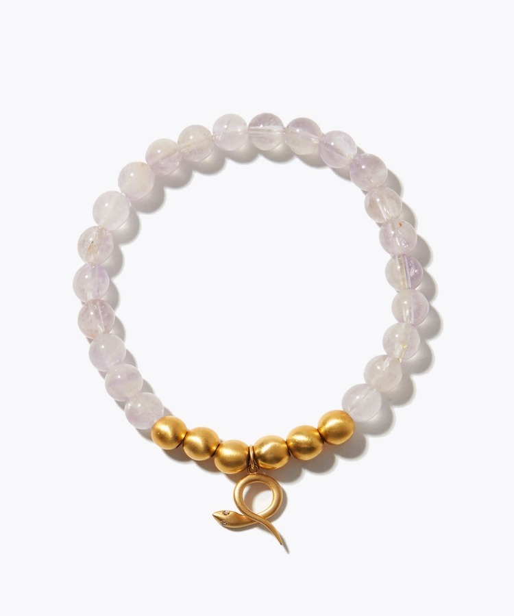 [amulette] [For the protection of true love] lavender amethyst viper bracelet