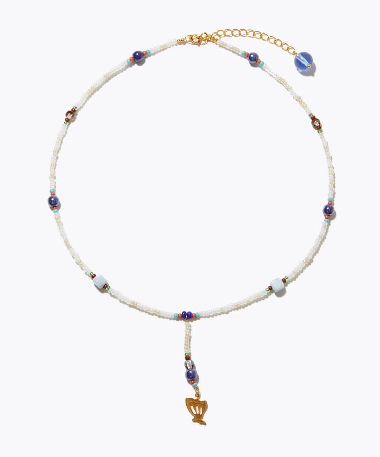 [I am donation] blue MIX shell choker