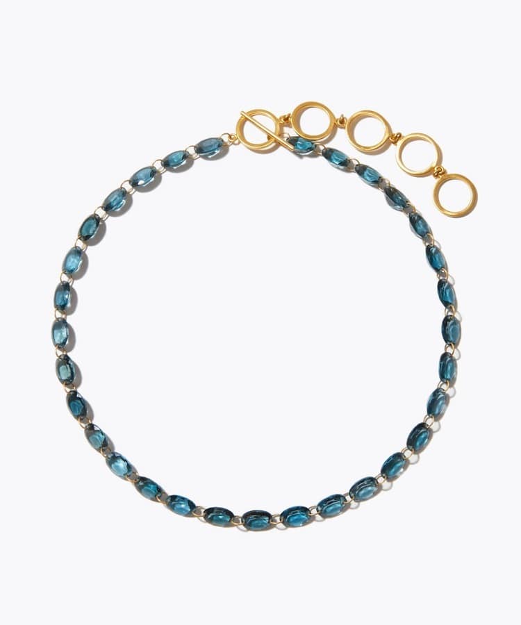 [eden] london blue topaz gem choker