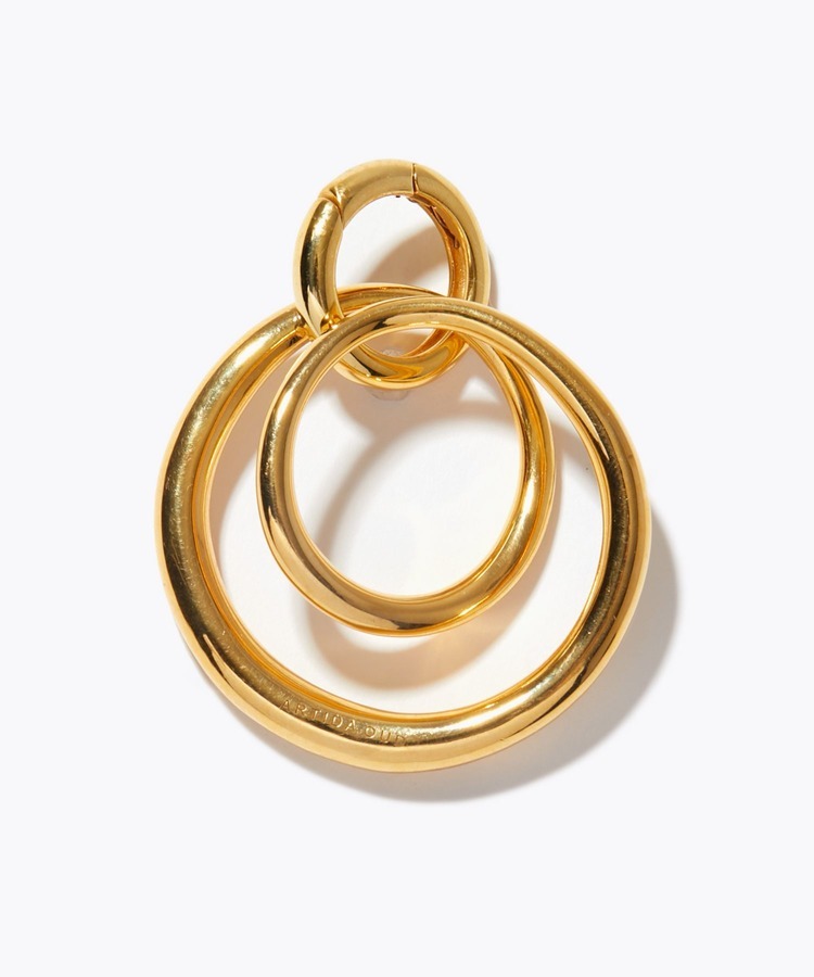 [bone] metal circle key ring