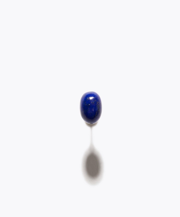 [bone] bean lapis lazuri petit stud single pierced earring