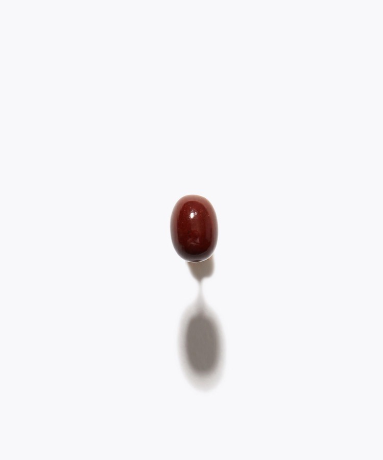 [bone] bean jasper petit stud single pierced earring