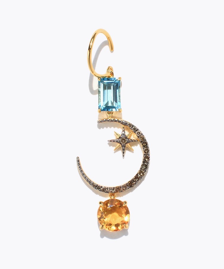 [elafonisi] new moon pierced earring