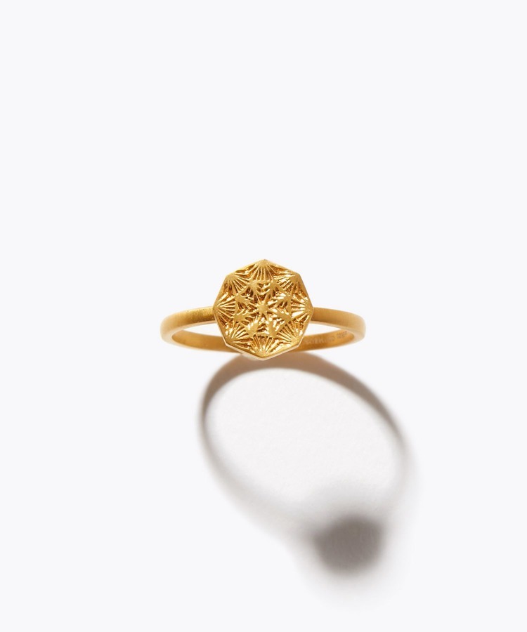[ancient] carving flower ring