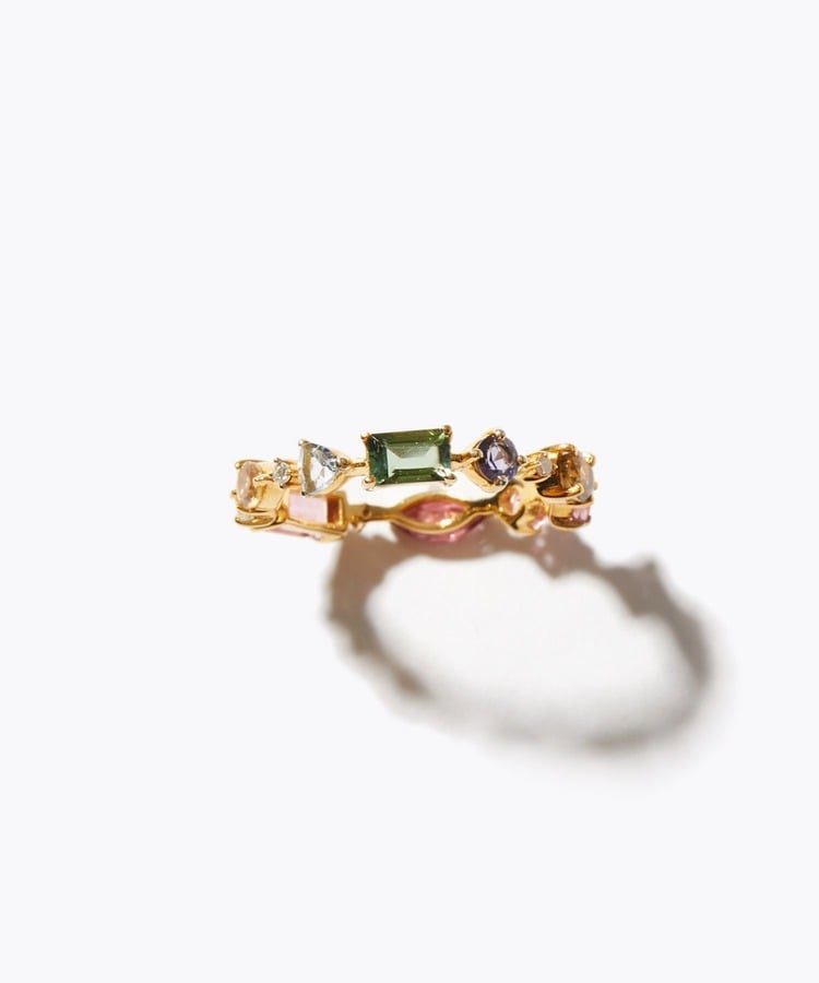 [elafonisi] 【2023 Winter Limited】multi tourmaline eternity ring