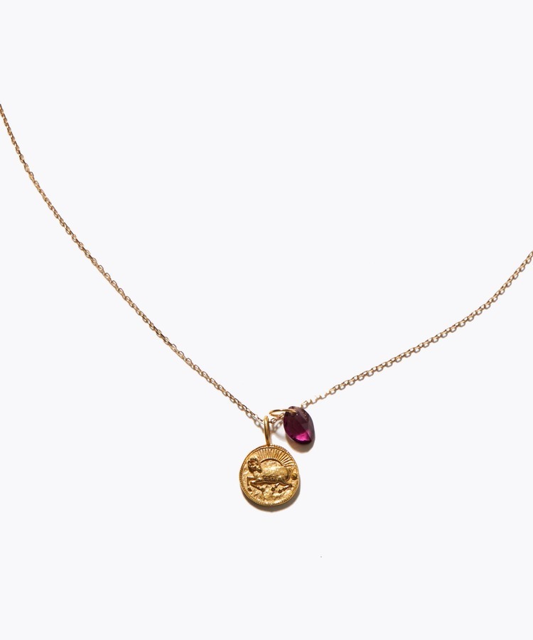 [constellation] aries rhodolite garnet necklace
