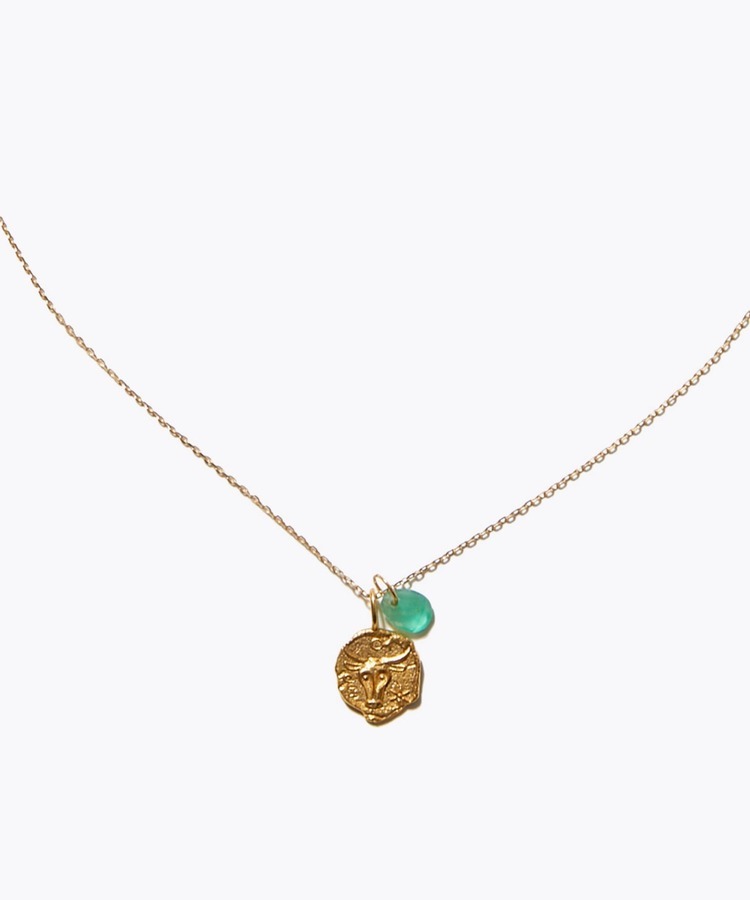 [constellation] taurus emerald necklace