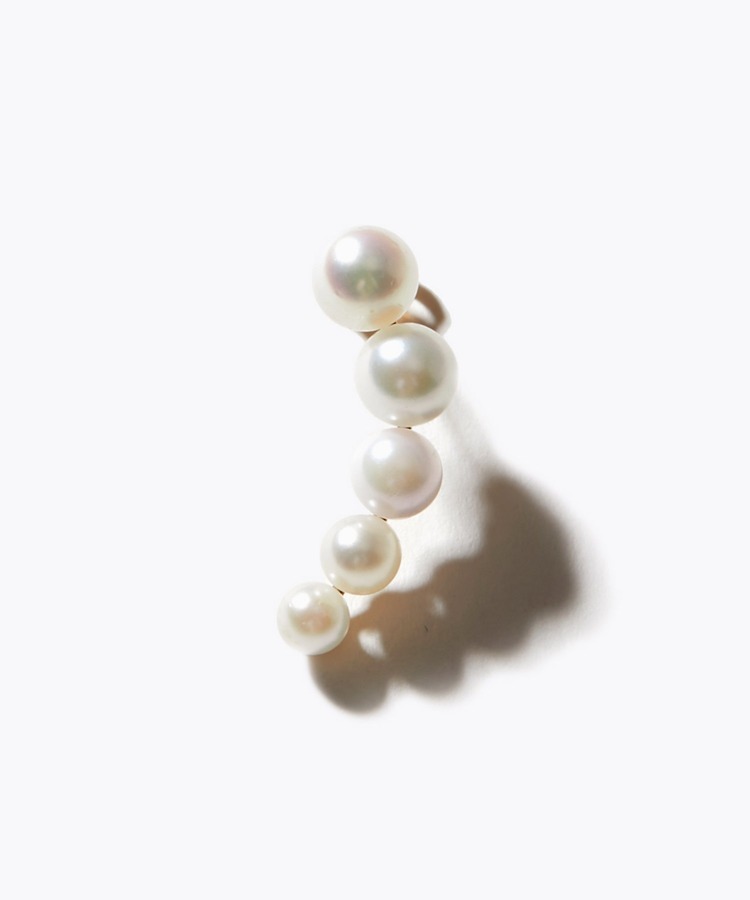 [philia] akoya pearl gradation stud single pierced earring