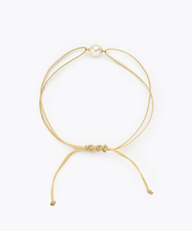 [I am donation] akoya pearl beige bracelet