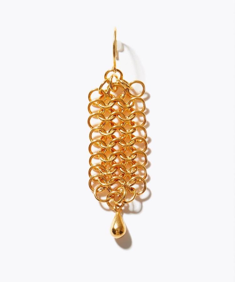 [ancient] mesh single pierced earring