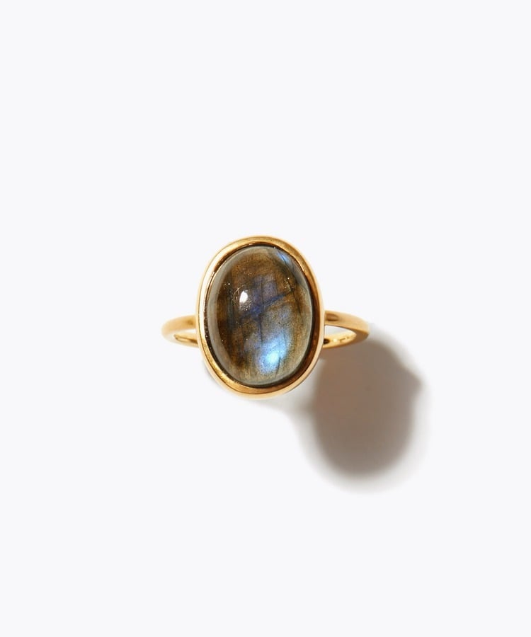 [eden] cabochon labradorite ring