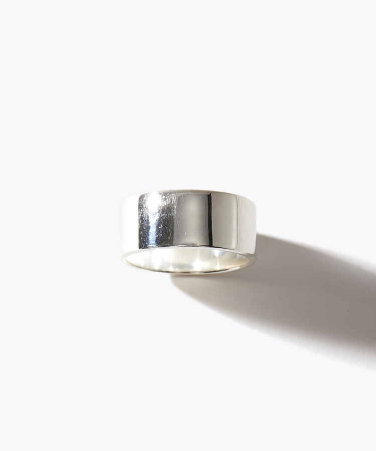 [basic] silver flat band ring