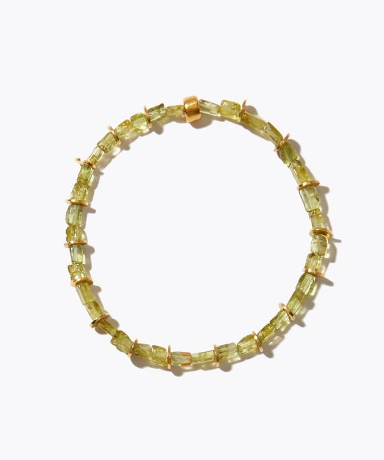 [amulette] peridot cube bracelet