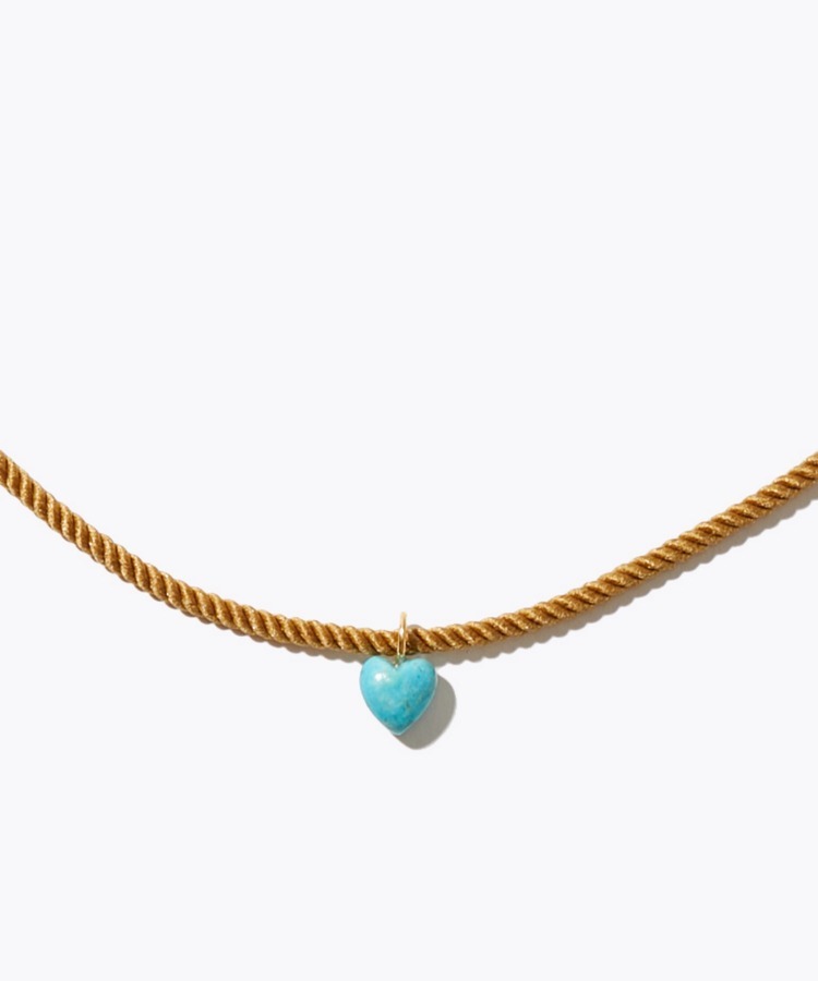 [I am donation] turquoise heart necklace