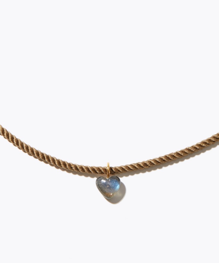 [I am donation] labradorite heart necklace