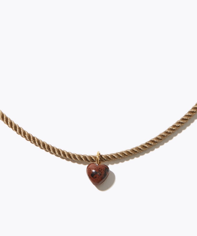 [I am donation] jasper heart necklace