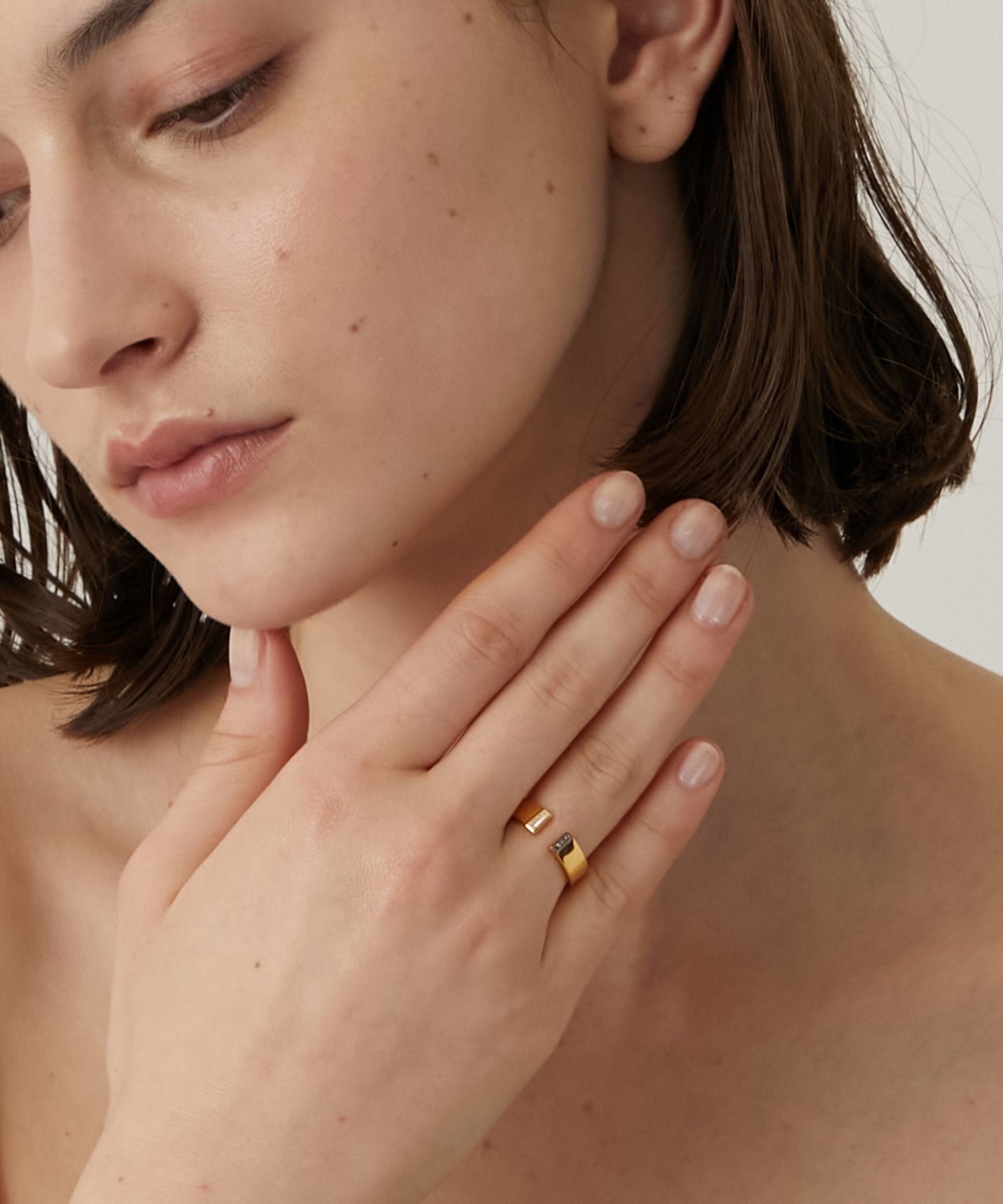 再再再販ハンドメイドアンダラクリスタル フリーサイズリング K16GP