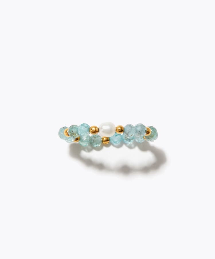 [amulette」「charges energy and gives guidance」apatite×pearl ring