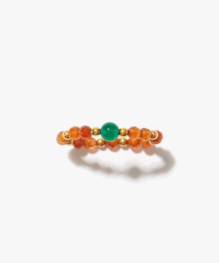 [amulette] [Ignite passion and lead to victory]hessonite × aventurine ring