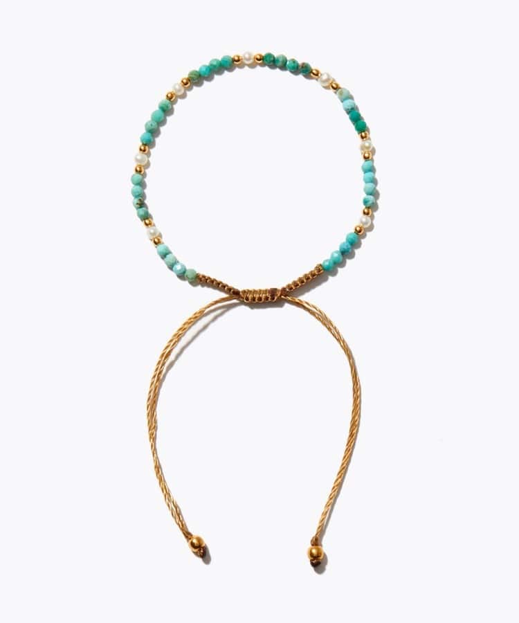 [I am donation] turquoise baby pearl bracelet